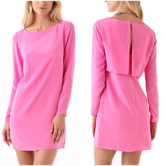 Tibi Dresses & Skirts - TIBI Pink Open Back Layered Dress Size 4 Silk
